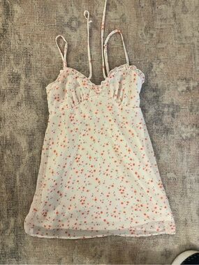 wild fable White Mini Dress with Pink & Coral Floral Print